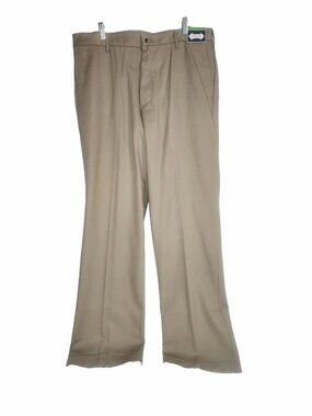 Wrangler Men's 38x34 No Iron Ultimate Khaki Pants Flat Front Classic Fit NWT